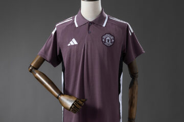 Manchester United 25/26 polo – Grey Purple